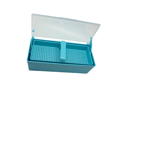Plasdent 208GST-2 Germicide Tray With Clear Lid Blue 10 3/8