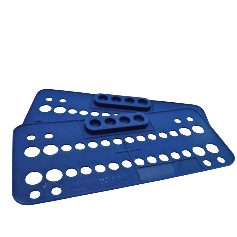Plasdent BT2003-2X Orthodontic Bracket Trays Blue Disposable Dark Blue 25/Pk