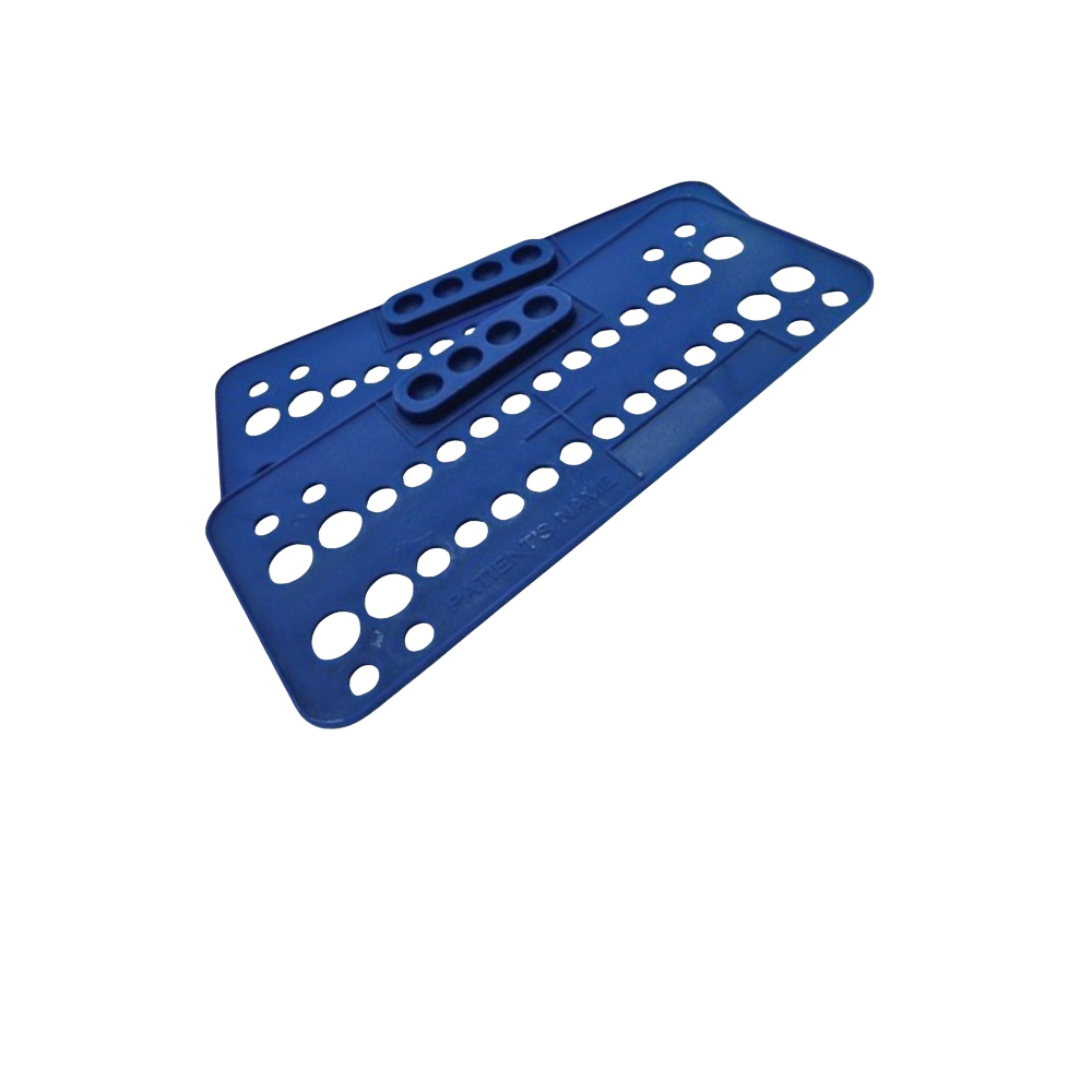Plasdent BT2003-2X Orthodontic Bracket Trays Blue Disposable Dark Blue 25/Pk