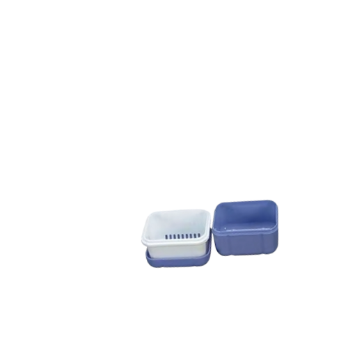 Plasdent DCH2000-2D Carebath Denture Care Rinsking Basket Bath Acre Sky, 12/Pk