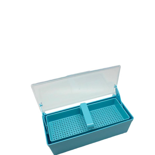 Plasdent 208GST-2 Germicide Tray With Clear Lid Blue 10 3/8