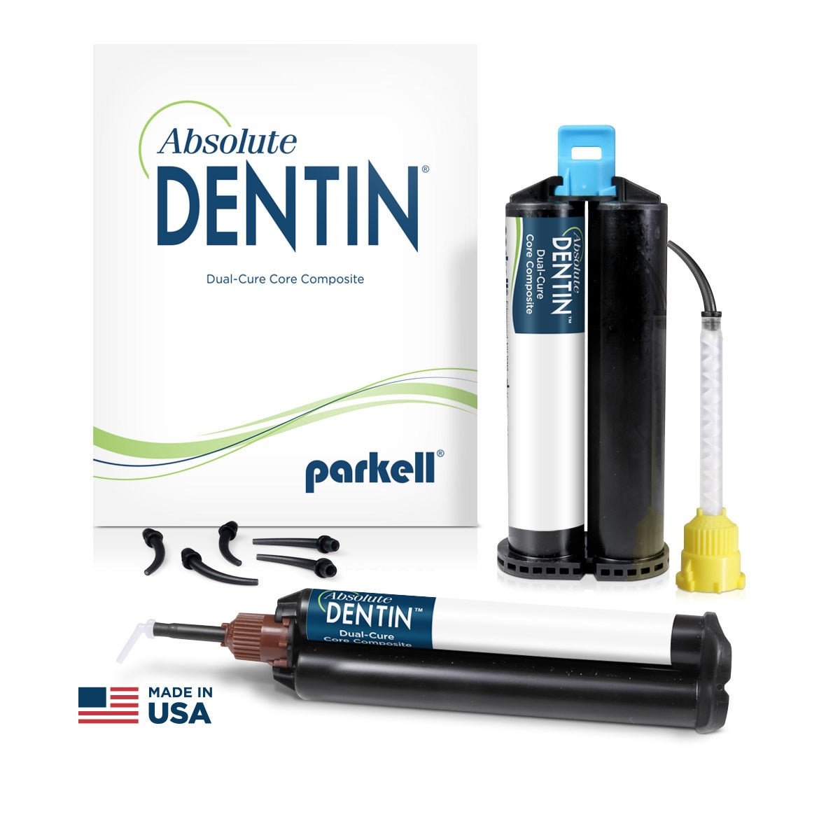 Parkell S300 Absolute Dentin Automix Core Composite White Complete Dental Kit