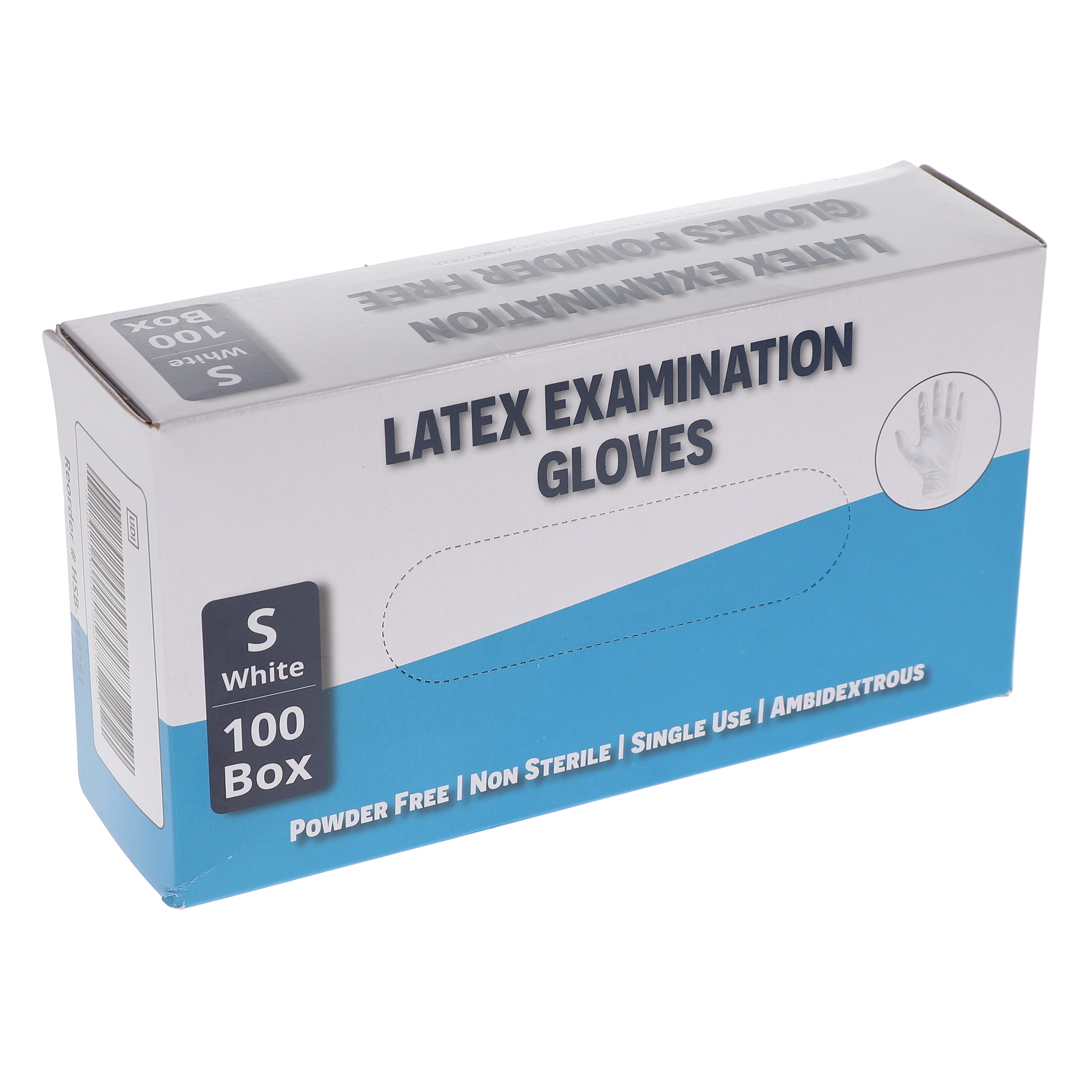 House Brand Dentistry 119151 HSB Latex Exam Gloves Small White Powder Free 100/Bx