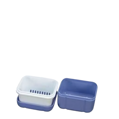 Plasdent DCH2000-2D Carebath Denture Care Rinsking Basket Bath Acre Sky, 12/Pk