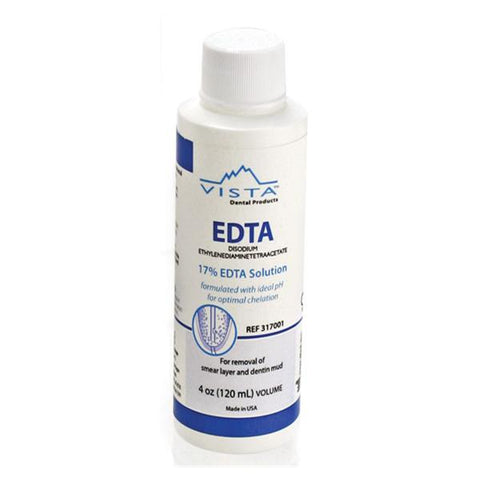 Vista Dental 317001 EDTA Cleanser 17% Aqueous Solution 4 Oz 120 mL Bottle