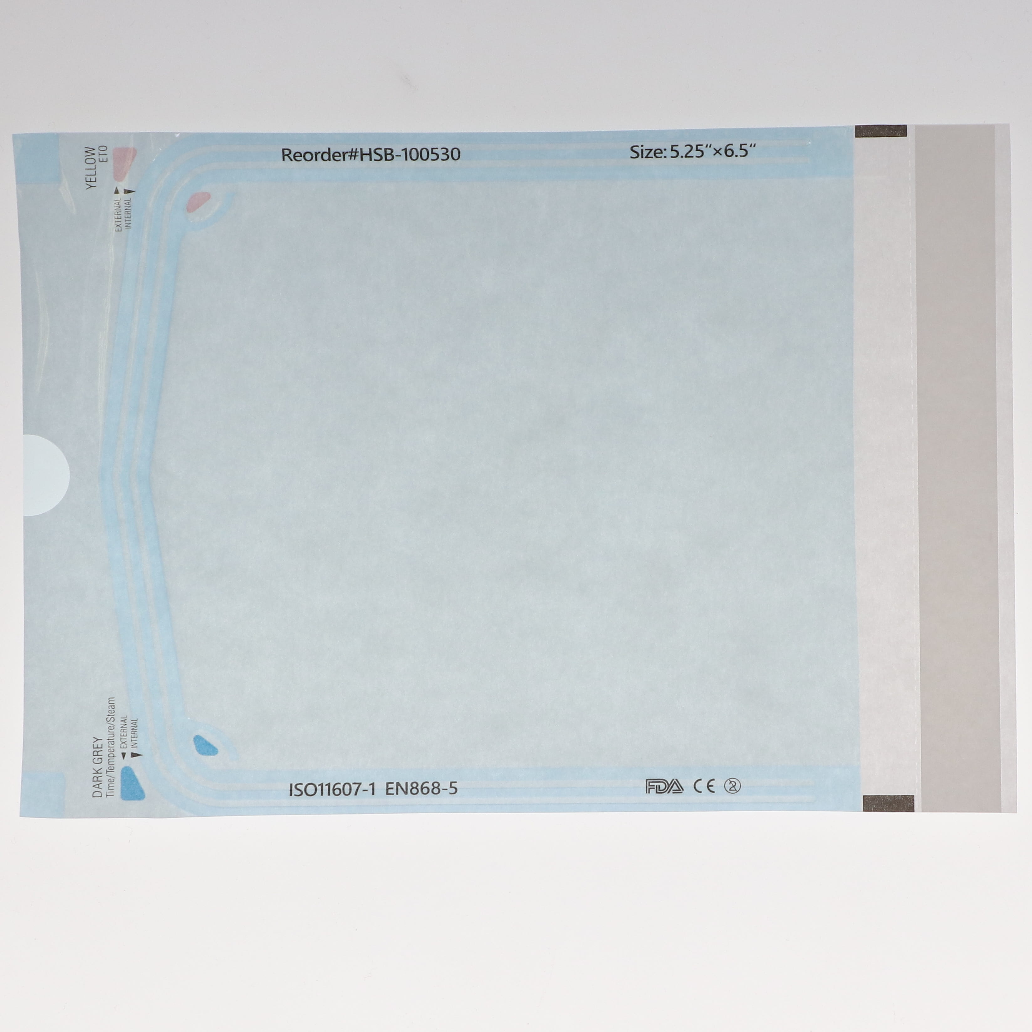House Brand Dentistry 100530 Self-Sealing Sterilization Pouches 5.25