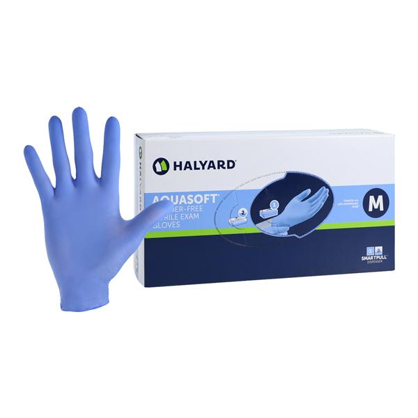 Halyard 43934 Kimberly Clark AquaSoft Blue Nitrile Exam Gloves Medium