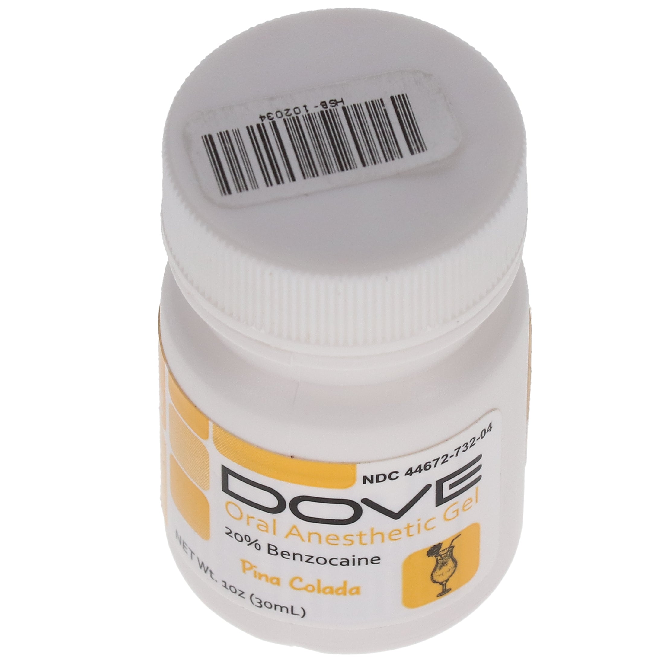 House Brand Dentistry 102034 Topical Benzocaine Oral Gel Pina Colada 1 Oz