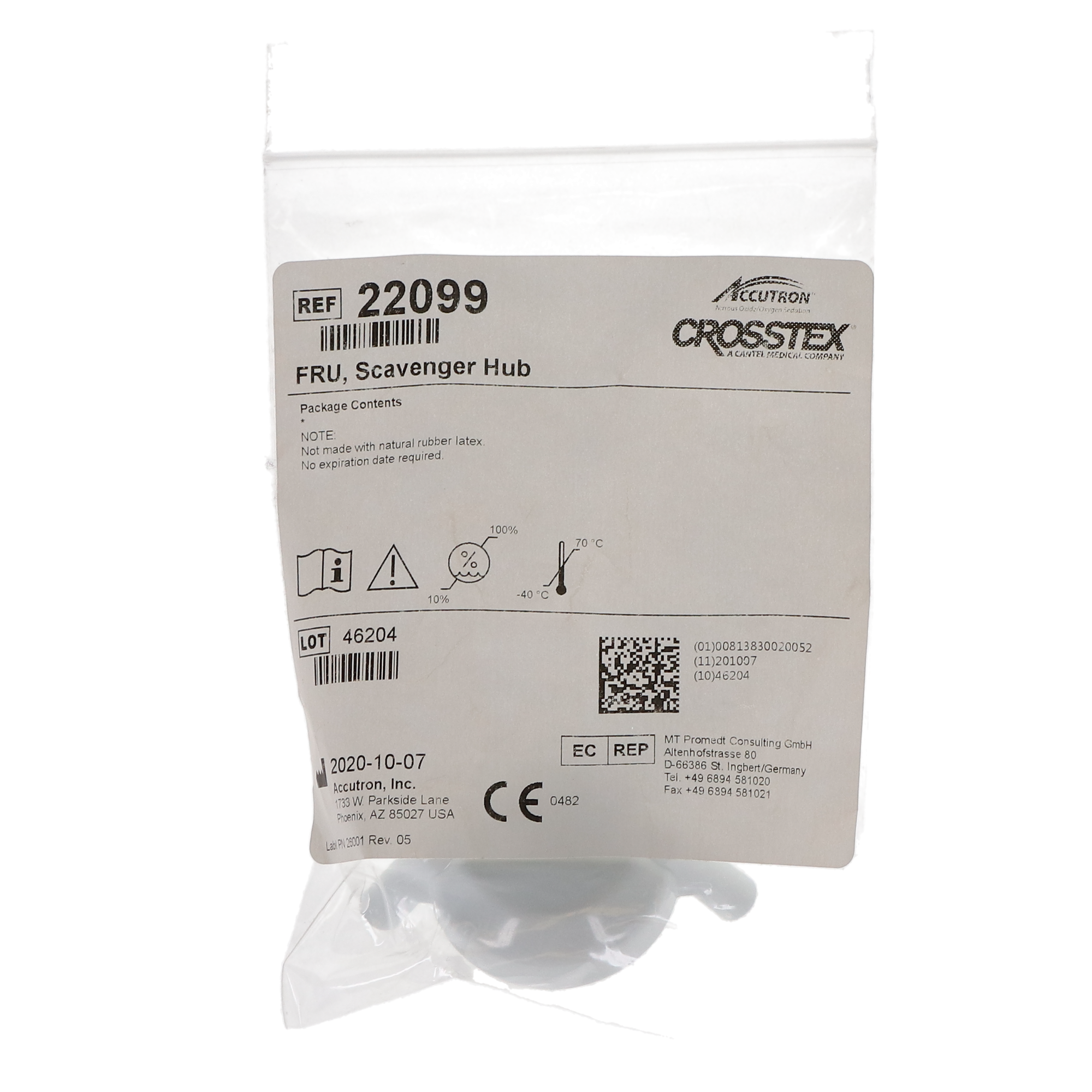 Accutron 22099 Scavenging Hub Circuit Component White Disk 1/Pk