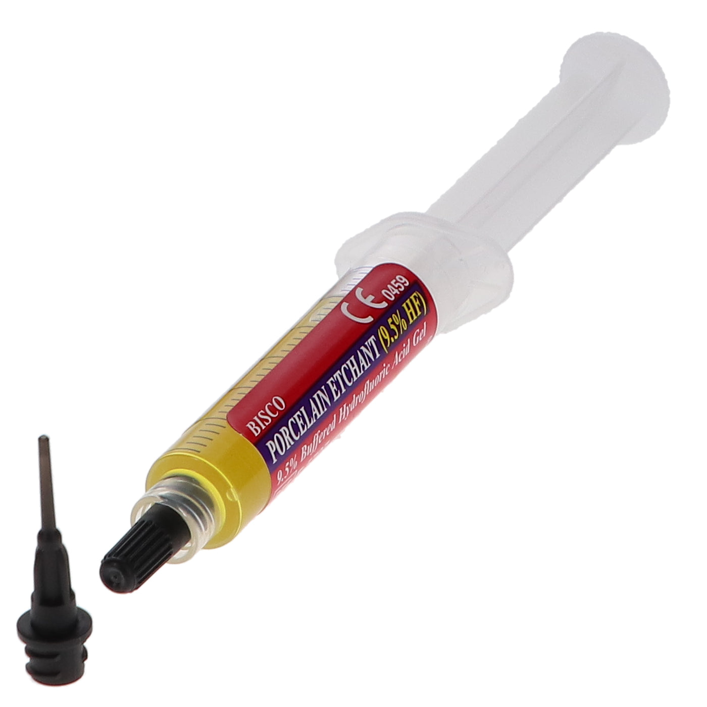 Bisco E5707P Porcelain Dental Etchant Gel 9.5% Buffered Hydrofluoric Acid Syringe 5 Gm