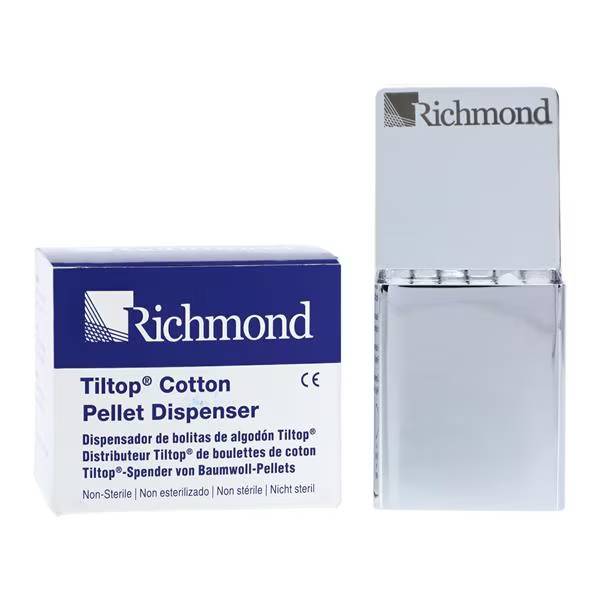 Richmond Dental 600092 Tiltop Cotton Pellet Dispenser With #2 Pellets