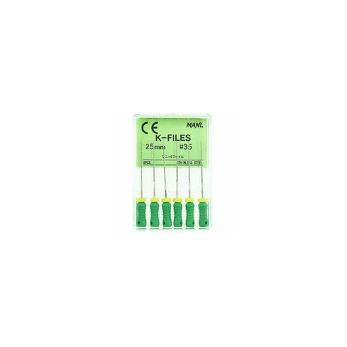 Mani MK2535 K-Files Endodontic Files 25mm #35 6/Bx