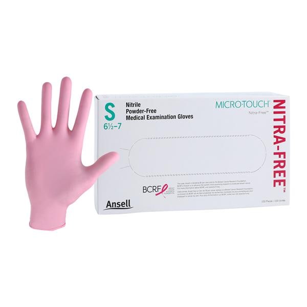Ansell Perry 6034511 Micro-Touch NitraFree Nitrile Exam Gloves Small 100/Box