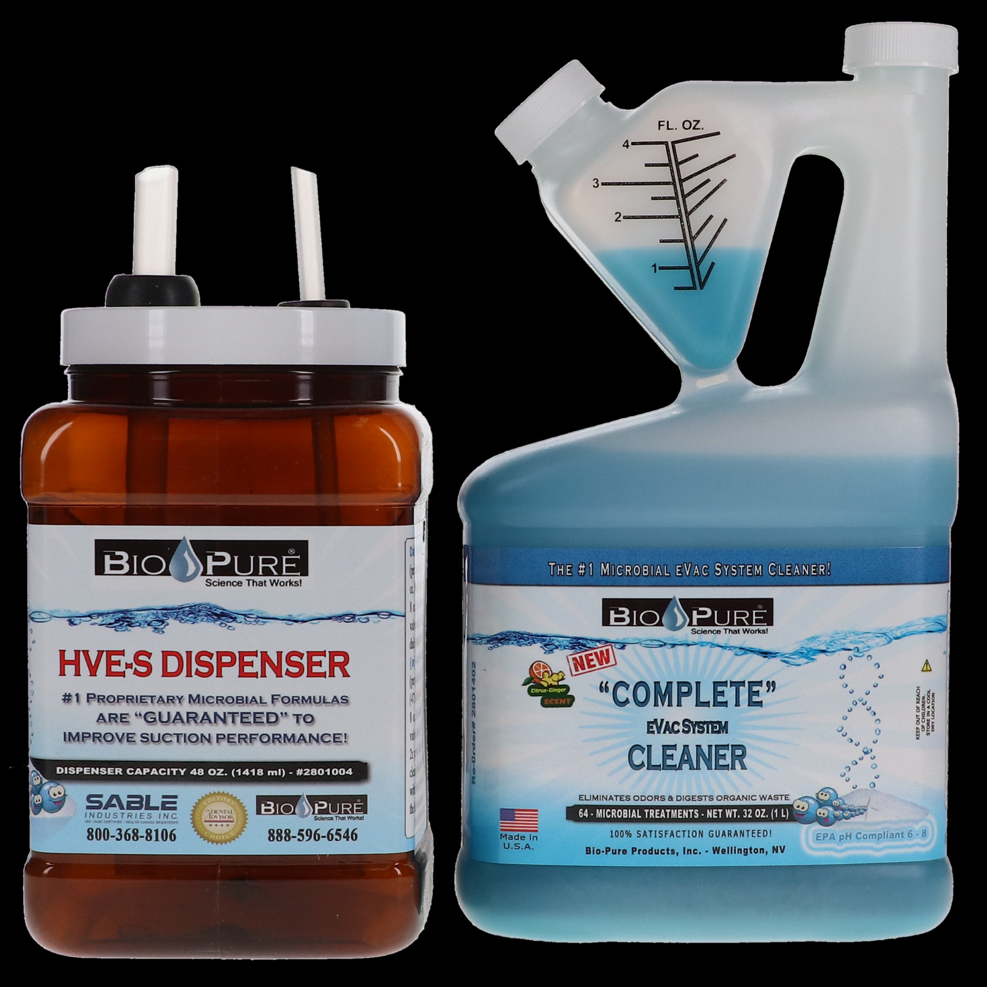 Sable 2801405 Bio-Pure eVac System Liquid Cleaner Starter Kit 32 Oz