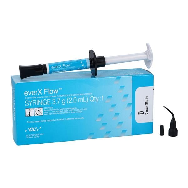GC 012899 everX Flow Flowable Dental Composite Dentin Shade Syringe 3.7gm