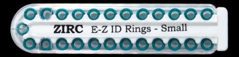 Zirc Dental 70Z100J EZ-ID Instrument Rings Small 1/8" Teal 25/Pk