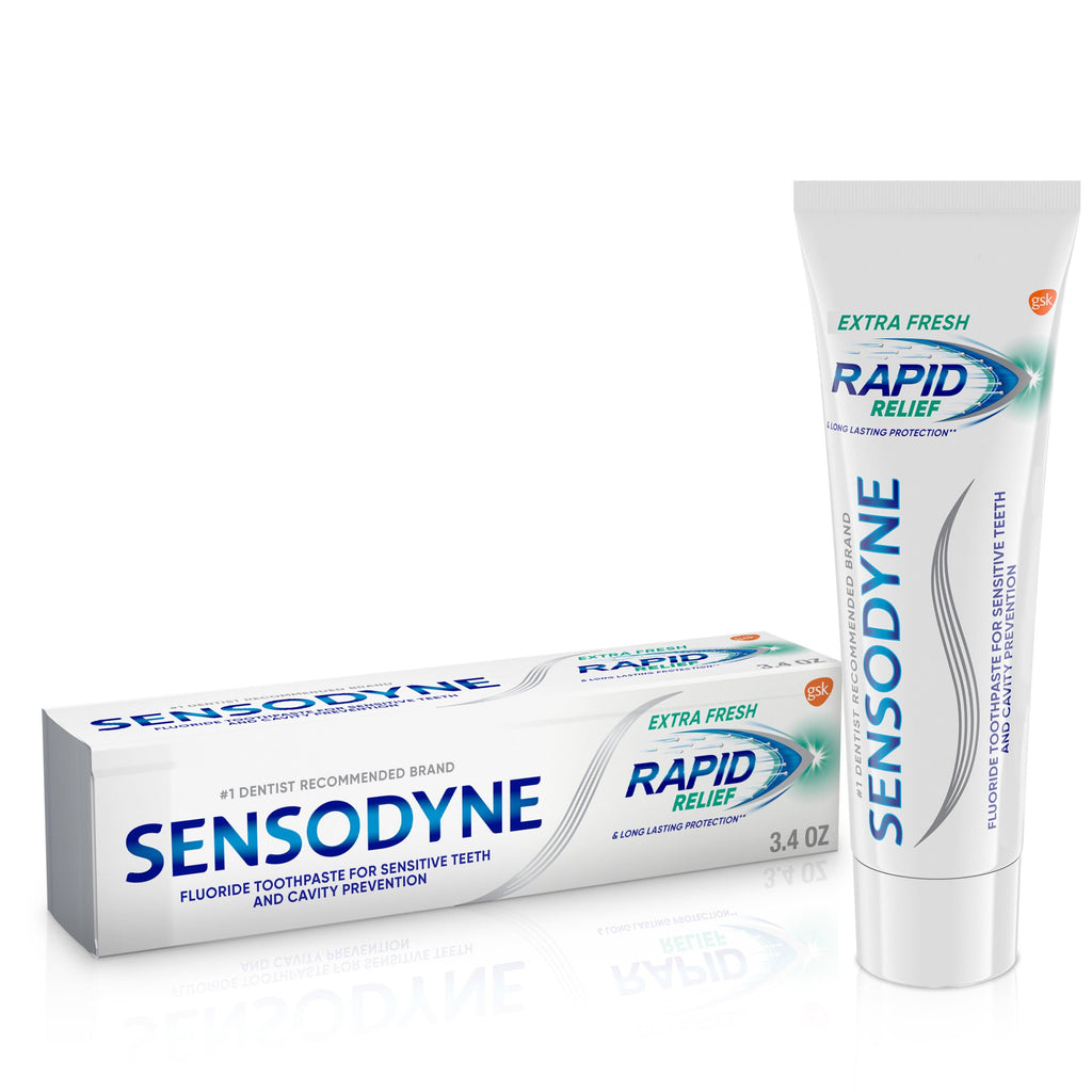 GlaxoSmithKline 110450 Sensodyne Rapid Relief Toothpaste Extra Fresh 12/Pk 3.4 oz