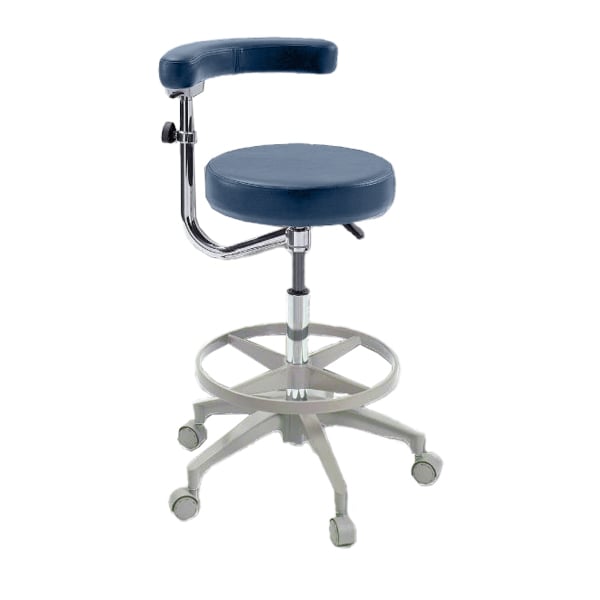 Premium Plus WIN2103-BLUE Assistant Stool Ultra Stable Base Adjustable Height Medium Blue