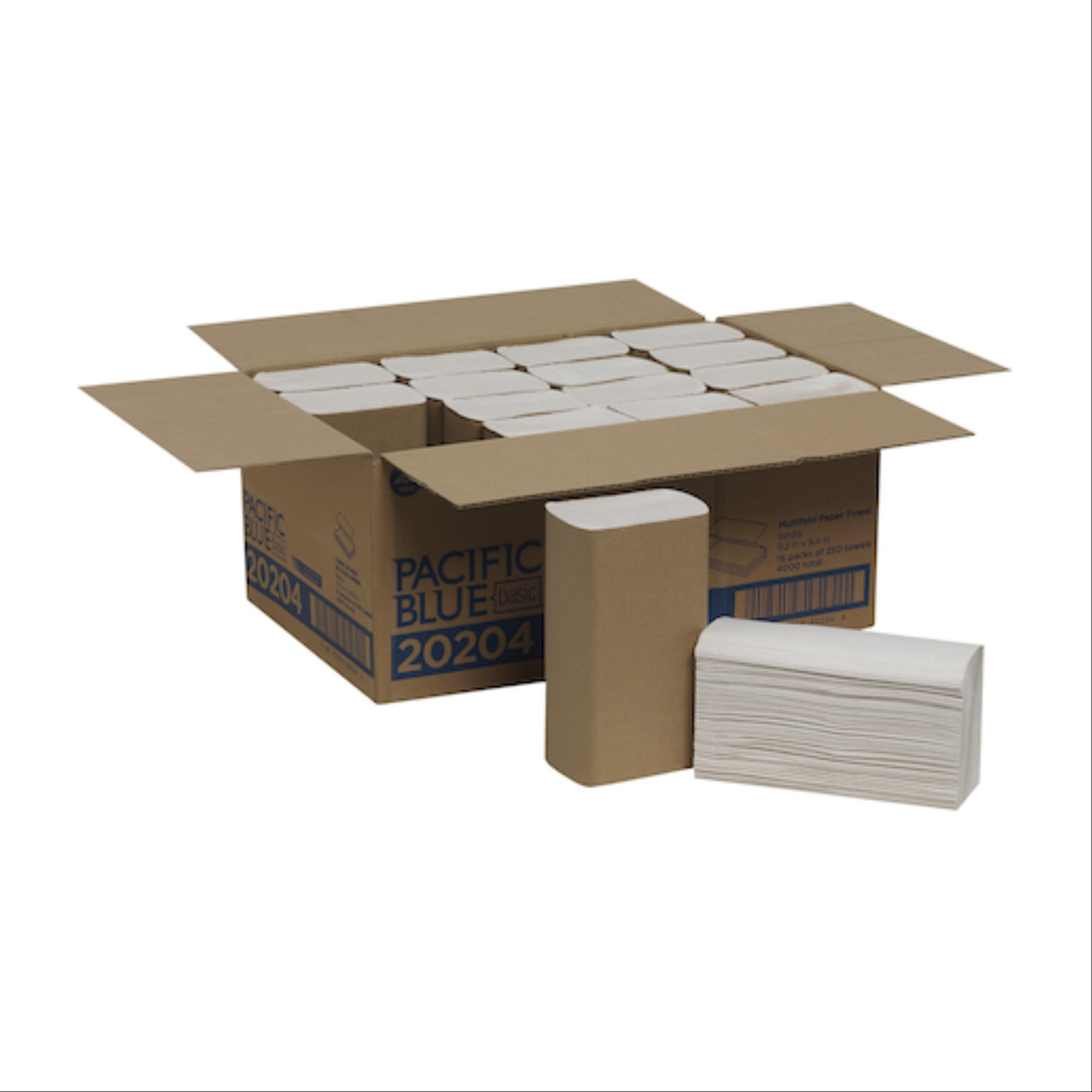 Georgia Pacific 20204 Multifold Towels Paper Band White 9¼ x 9½ 250 ct/pk 16 Pk/Cs