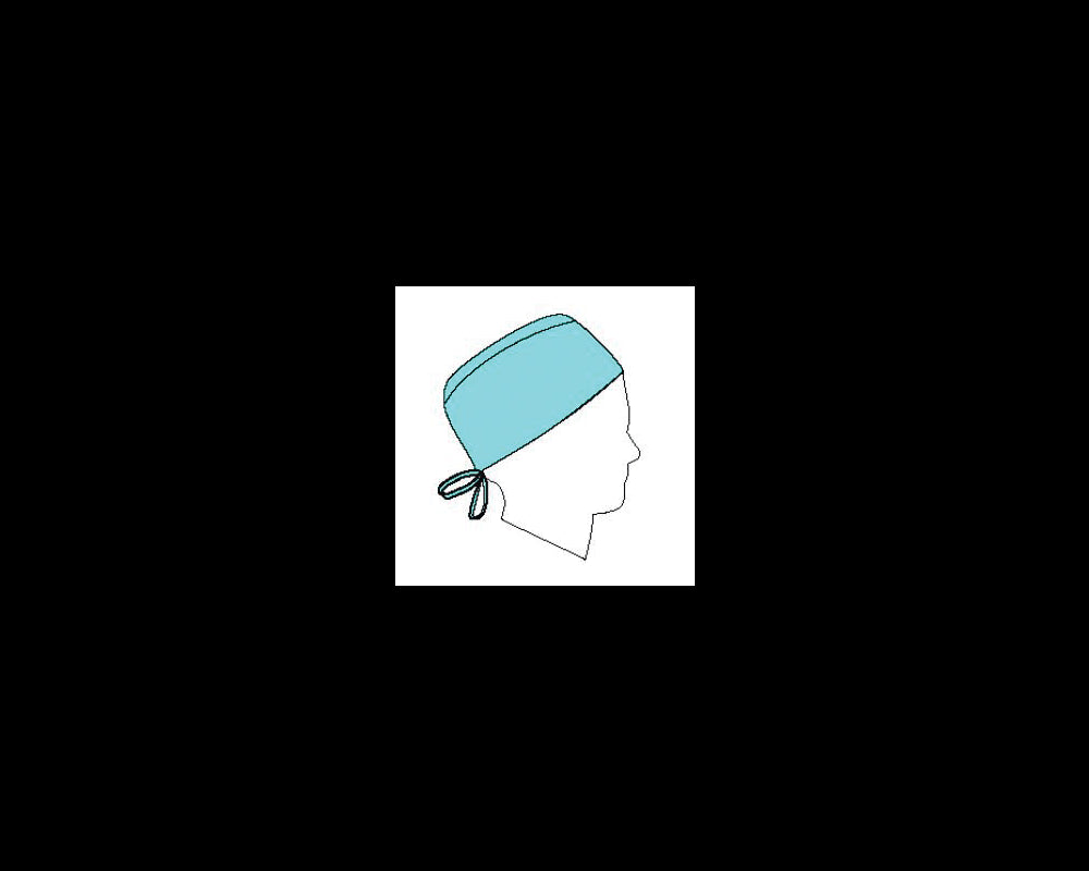 Halyard 69520 Kimberly Clark Surgical Caps Blue Universal Tie Back Closure 100/Bx
