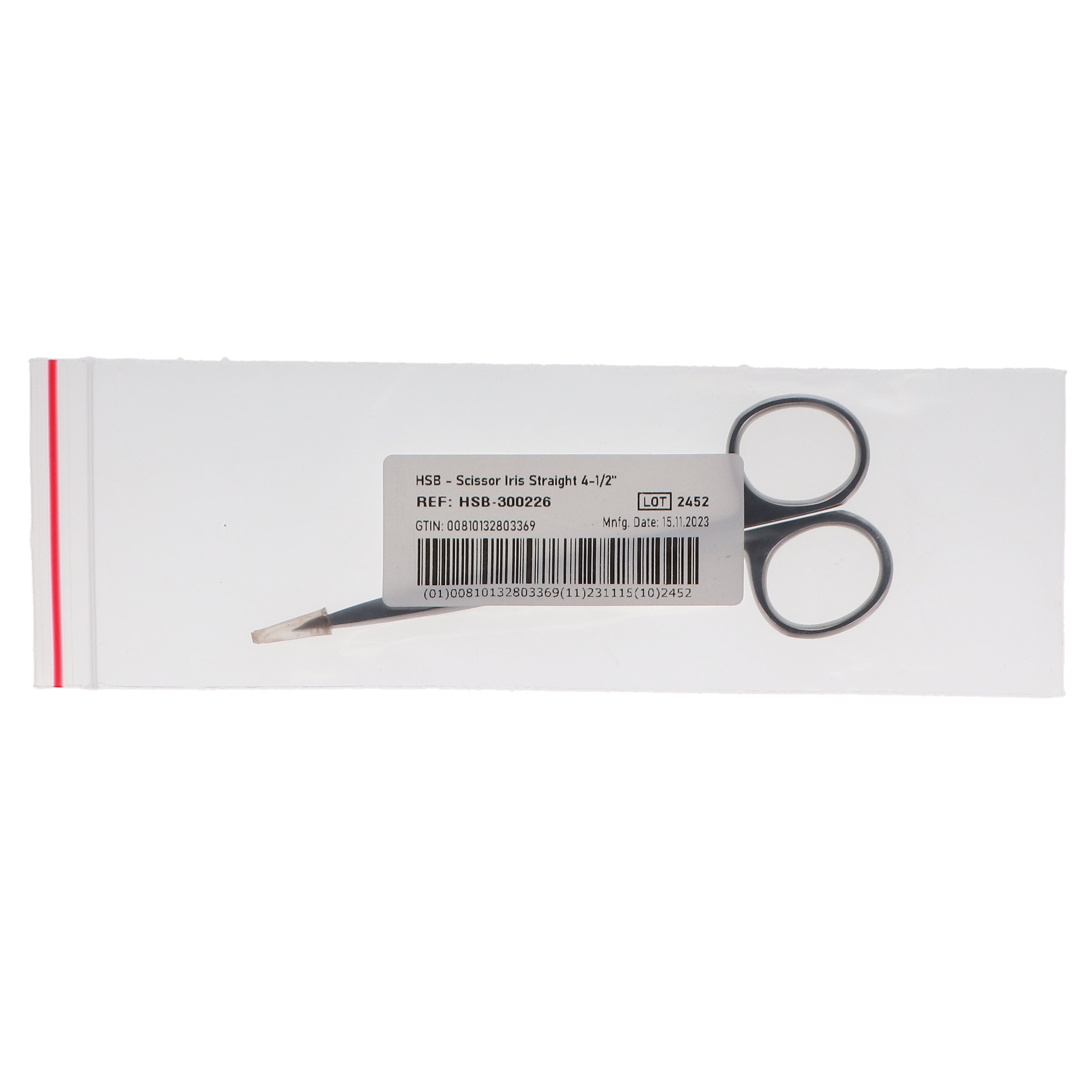 House Brand Dentistry 300226 HSB Iris Dental Scissors Straight 4.5