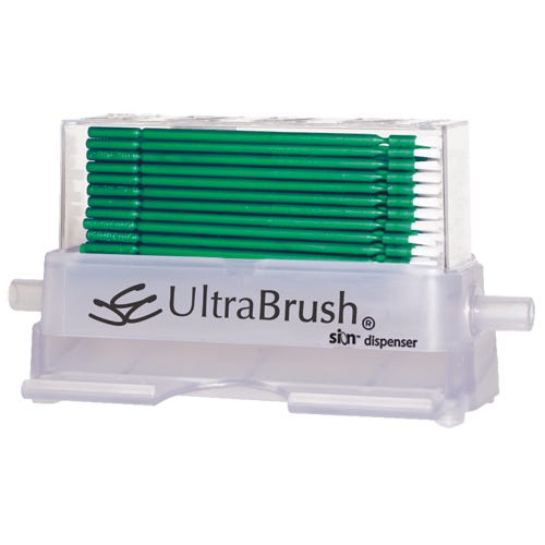 Microbrush U2D Ultrabrush 2.0 Regular Green With Dispenser 100/Pk