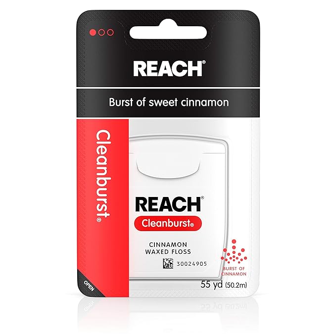 Reach Johnson & Johnson 211896000 Dental Floss Clean Burst Cinnamon 55 Yards