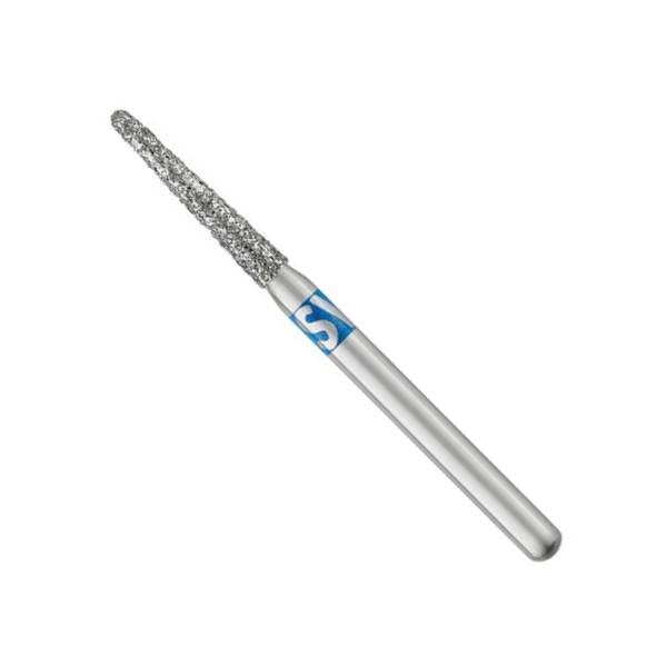 SS White 856-016M Piranha FG Tapered Round End Medium Grit Diamond Burs 25/Pk