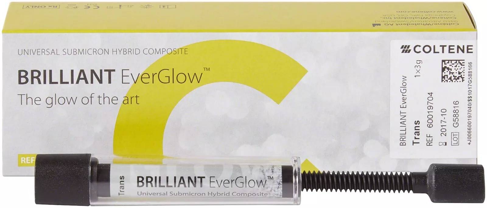 Coltene Whaledent 60019704 Brilliant EverGlow Composite Syringe Translucent 3gm