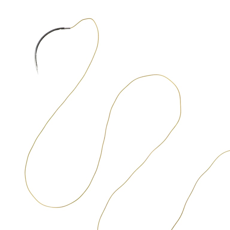 Look 750B Silk Sutures Black Braided 6/0 18