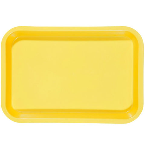 Zirc Dental 20Z101O Mini Tray F Size Plastic Yellow 9-3/8" X 6-3/8" X 7/8"