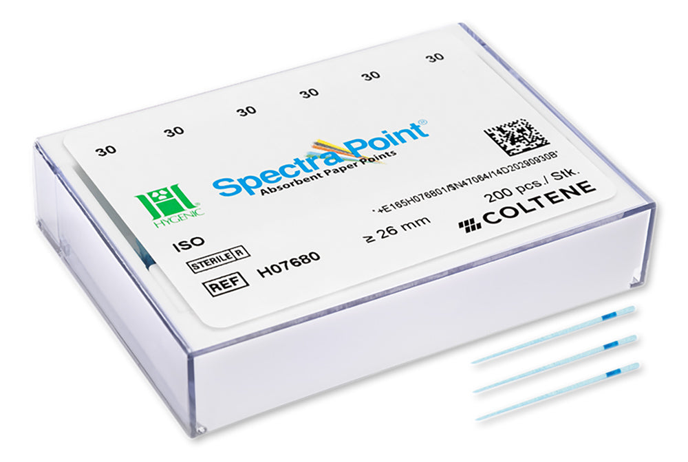 Coltene Whaledent H07680 SpectraPoint Absorbent Paper Points #30 Blue 200/Bx
