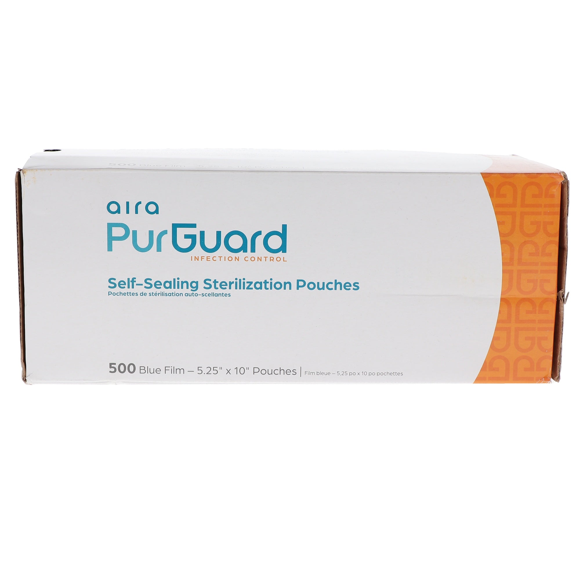 Aira 100595 PurGuard Self-Sealing Sterilization Pouches Paper Film Blue 5.25 X 10 500/Pk