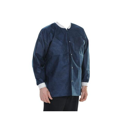 ValuMax 3630NBL Extra-Safe Jackets Navy Blue Large SMS Fabric 10/Pk