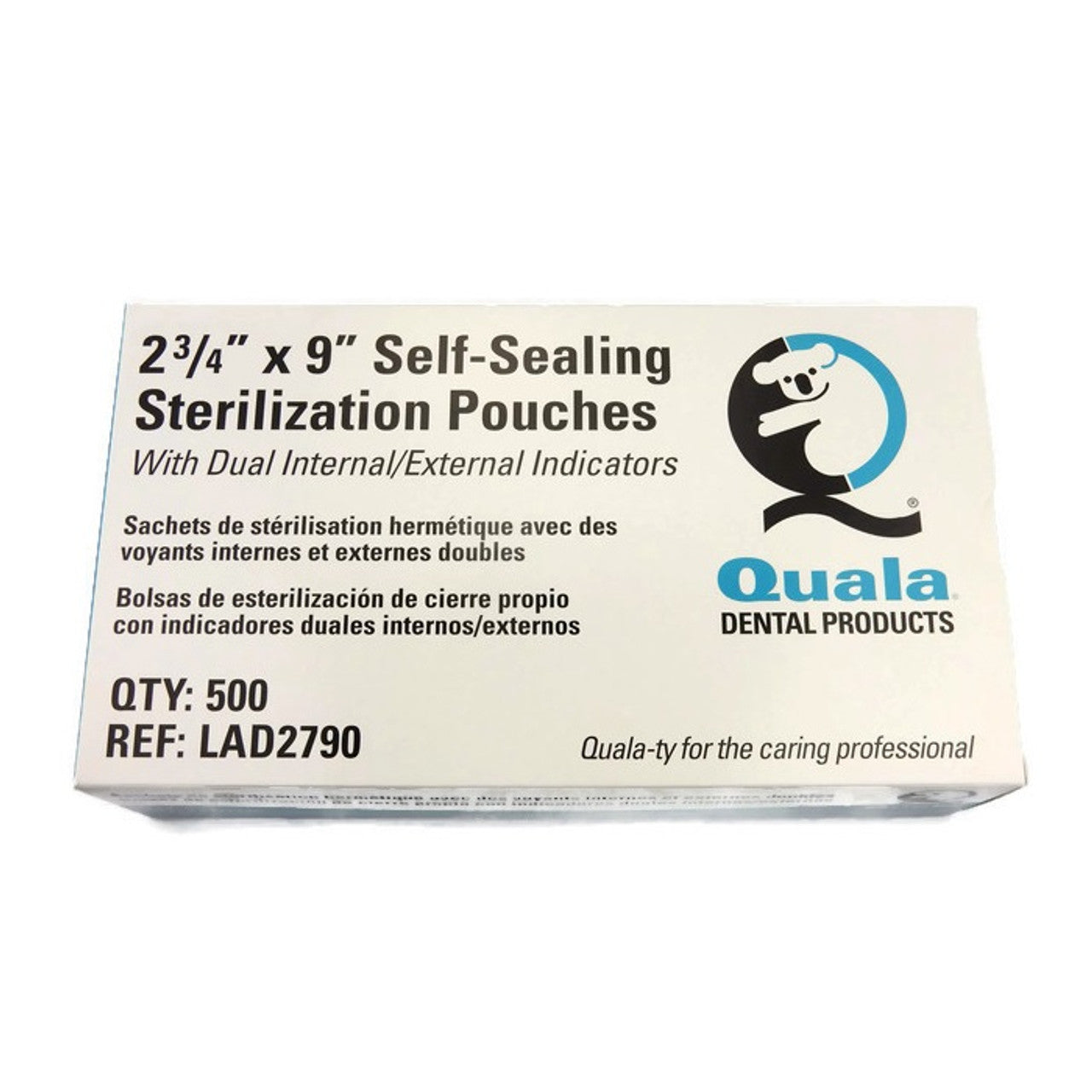 Quala LAD2790 Self-Sealing Sterilization Pouches 2.75