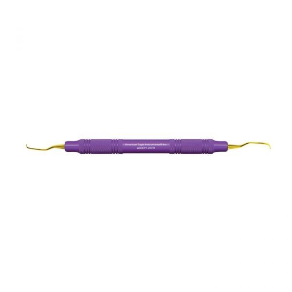 American Eagle Instrument AEGDP1-2XPX Double End #1-2 Gracey Curette Deep Pocket XP 3/8 Purple