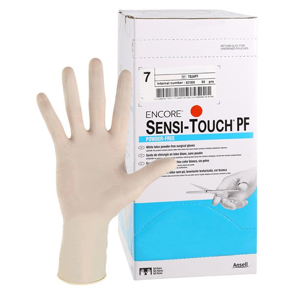 Ansell Perry 7824PF Sensi-Touch Sterile Latex Gloves Size #7.0 50 Pairs Per Box