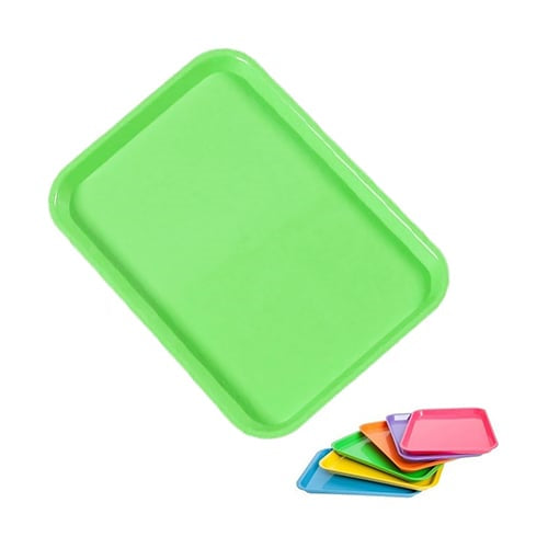 Plasdent 300BFS-4N Flat Dental Tray Size B Neon Green