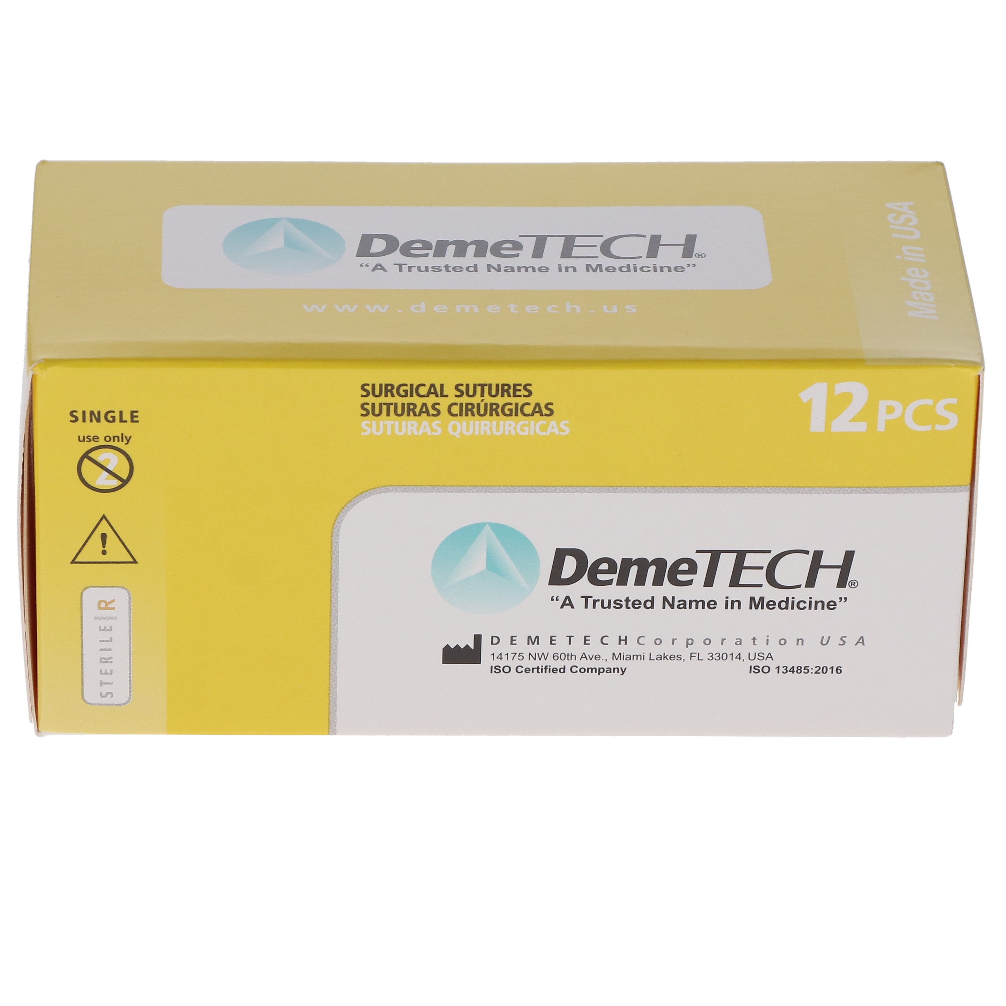 House Brand Dentistry 103131 HSB Plain Gut Absorbable Reverse Cutting Sutures 45cm Beige 4/0 12mm DC-2 3/8 Circle 12/Bx