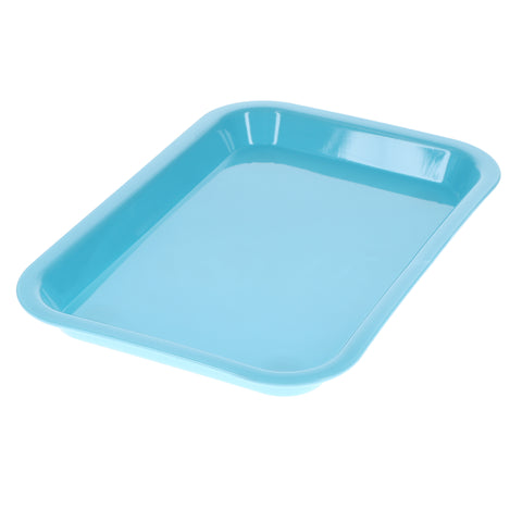 House Brand Dentistry 108156 HSB Set-Up Tray Flat #F Baby Blue Plastic 9-5/8" X 6-5/8" X 7/8"