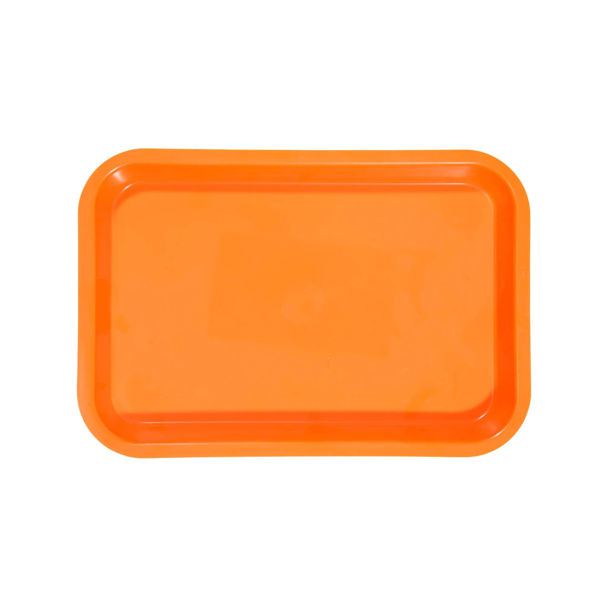Plasdent 300FMS-12 Flat Dental Tray Size F Neon Tangerine 9-5/8