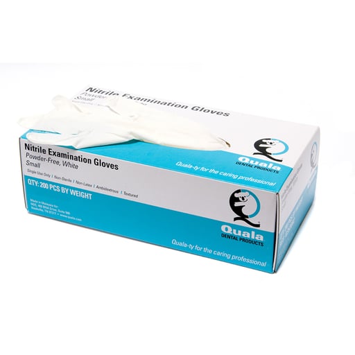 Quala Q353002 Soft Nitrile Exam Gloves Small Textured Fingertips 200/Box