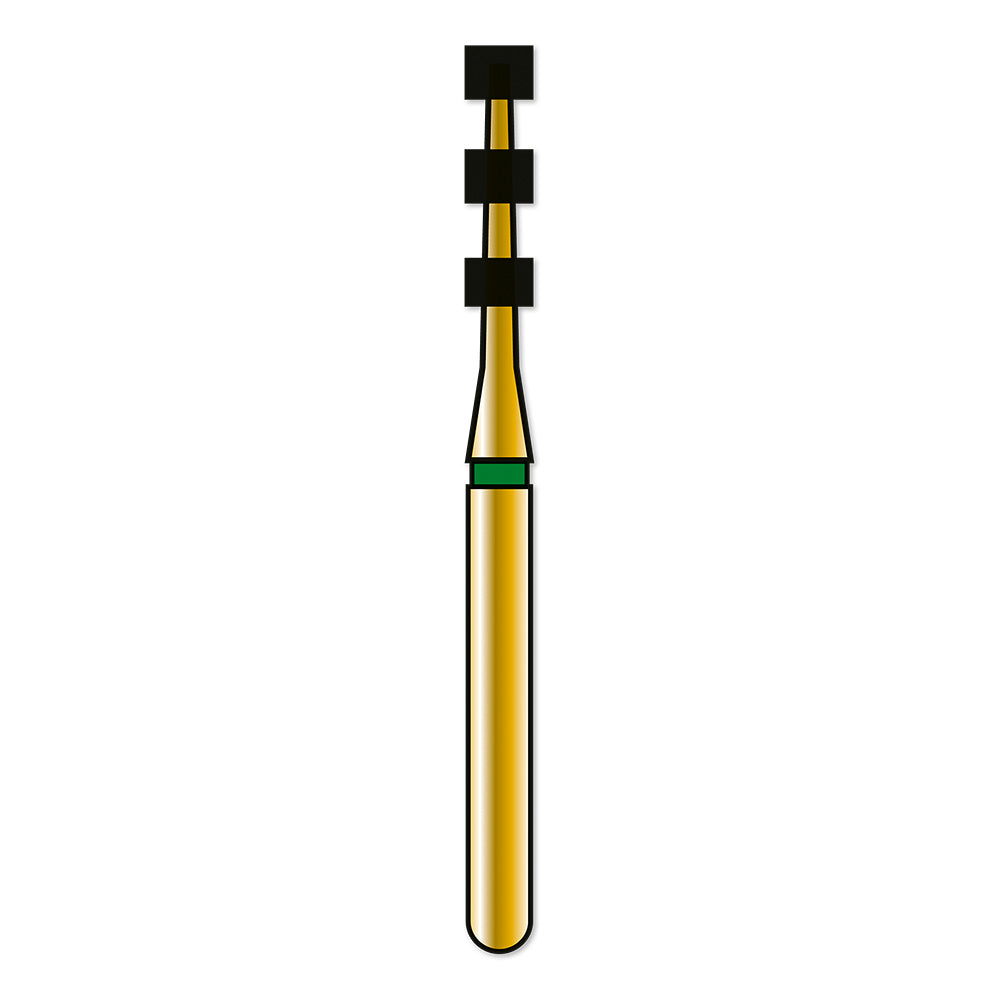 Coltene Whaledent R834C021FG Alpen FG Depth Marker 0.5mm Coarse Grit Green Diamond Burs 5/Pk