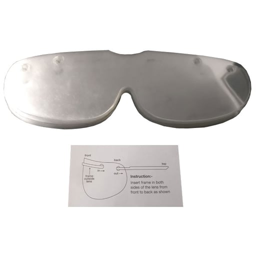 Premium Plus 720C-R Disposable Eye Shields Lens Clear 50/Pk