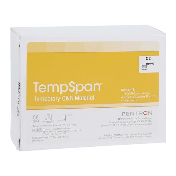 Pentron N69AG TempSpan Crown & Bridge Material Cartridge C2 50mL