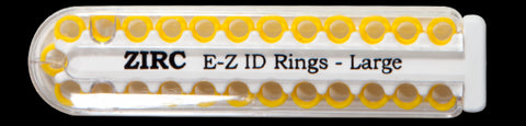 Zirc Dental 70Z200O EZ-ID Instrument Rings Large Yellow 25/Pk