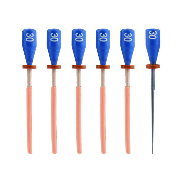 Xlent Dental 46062540 Therma-Kor Plastic Obturators 25mm #40 6/Pk