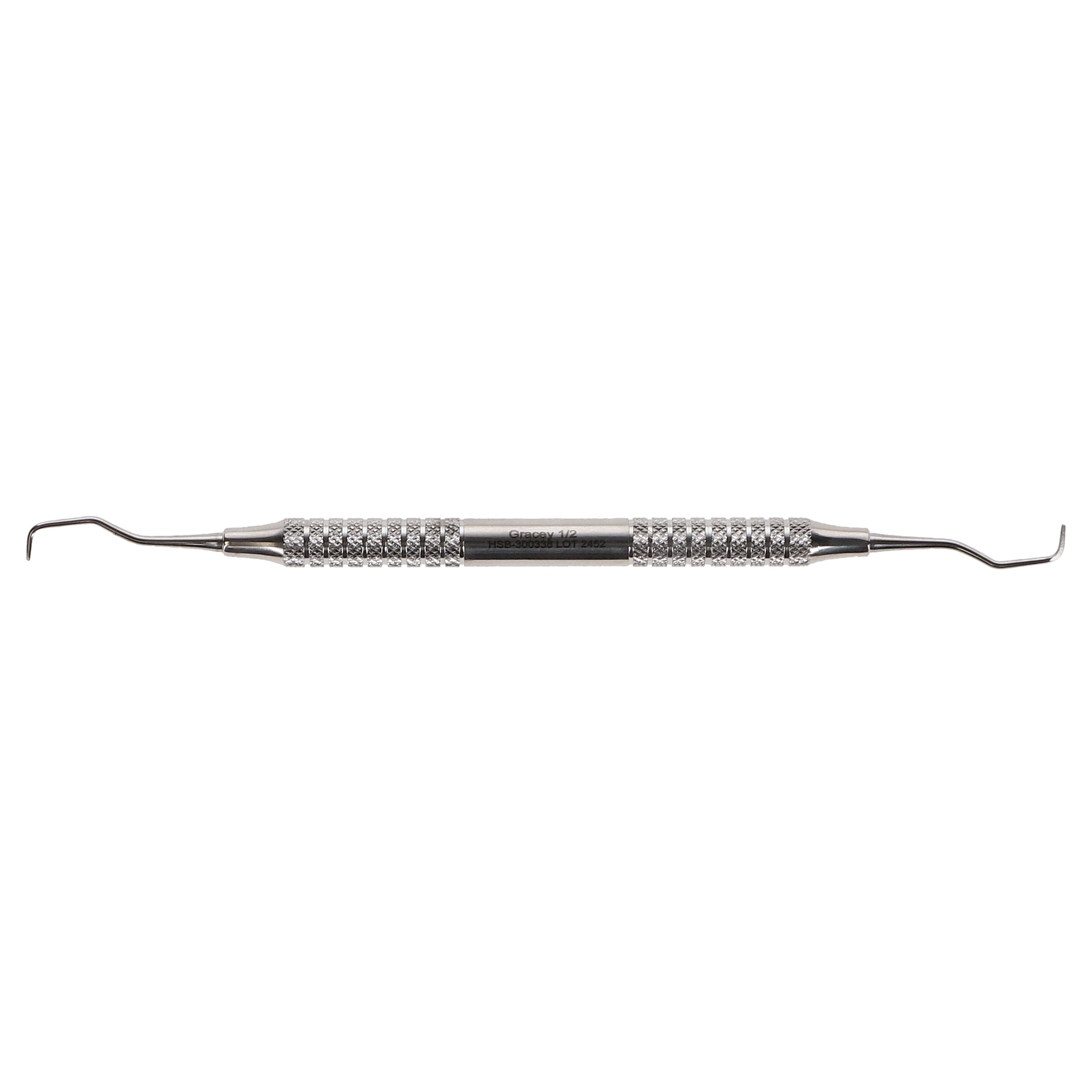 House Brand Dentistry 300338 HSB Double End #1/2 Dental Curette Gracey Hollow Handle