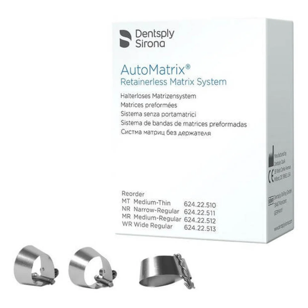 Dentsply 62422513 Automatrix Retainerless Matrix System Bands Wide Regular 72/Pk