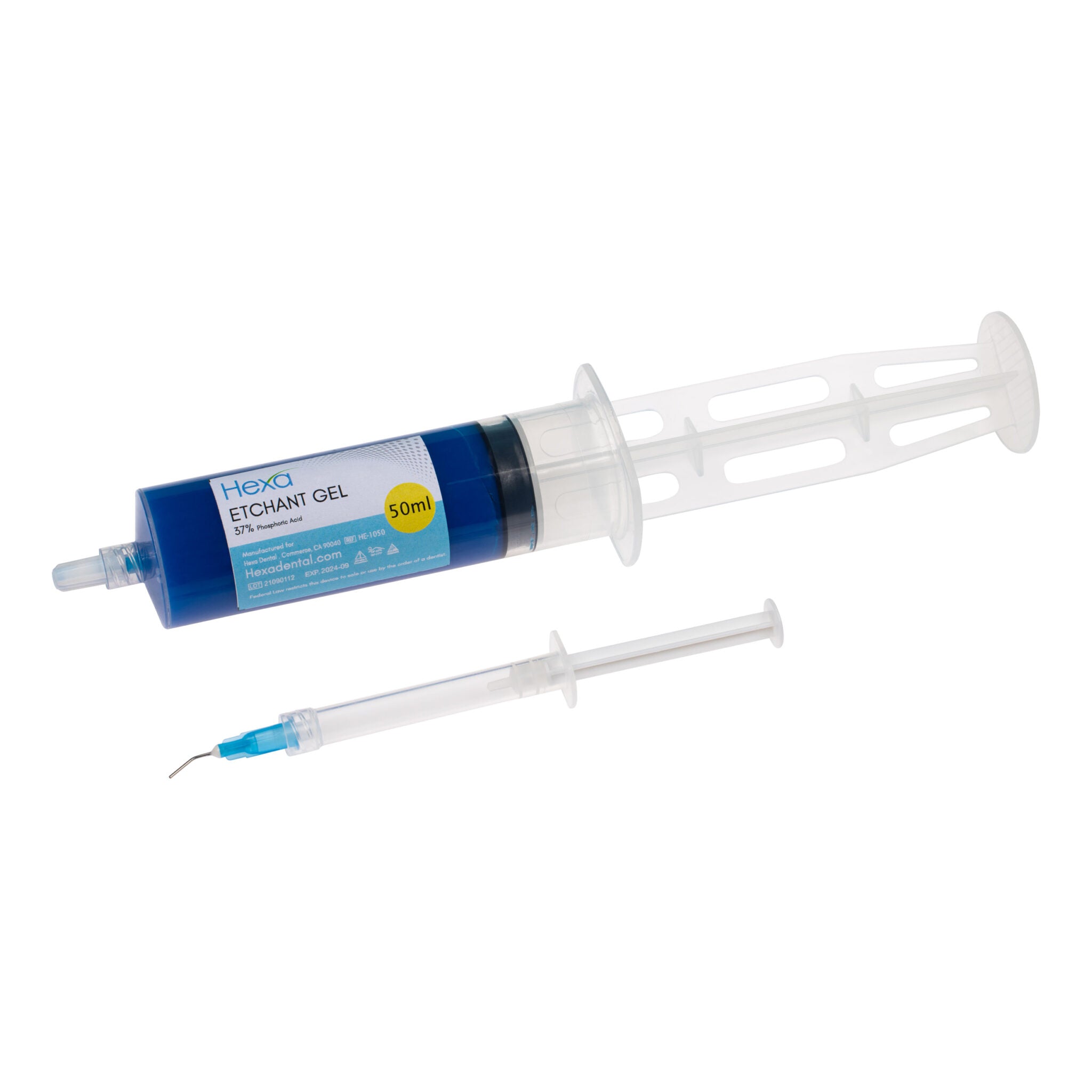 Hygedent HE-1004 Hexa Etchant Gel 37% Phosphoric Acid Blue Syringes 4/Pk 2mL